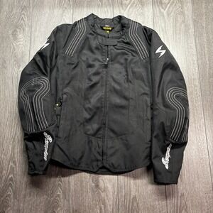 Get Stung Scorpion Womens Black Padded Biker Jacket XL Water Resistant